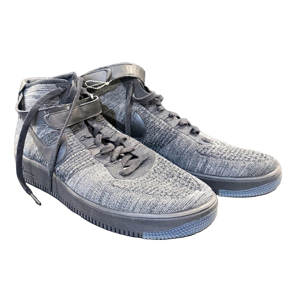 Nike Air Force 1 Ultra Flyknit Mid Dark Grey Black 817420-001 Mens Size 18 New